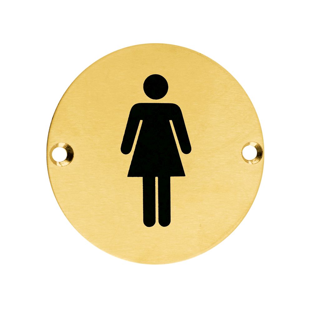 High quality image of the Zoo Hardware - Sex Symbol - Female - 76mm - Dia PVD Satin Brass | Sku. zss02-pvdsb | available to order from Trade Door Handles.