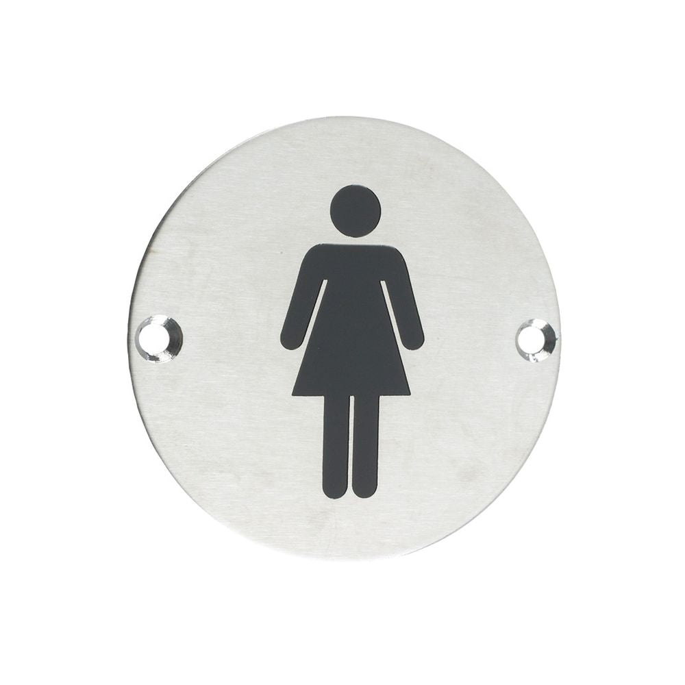 High quality image of the Zoo Hardware - Sex Symbol - Female - 76mm dia - Stain Stainless Steel | Sku. zss02ss | available to order from Trade Door Handles.