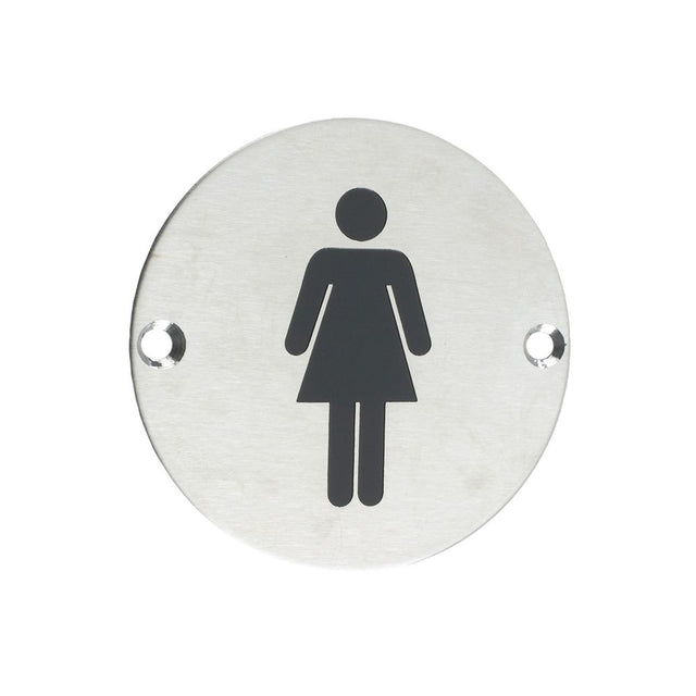 High quality image of the Zoo Hardware - Sex Symbol - Female - 76mm dia - Stain Stainless Steel | Sku. zss02ss | available to order from Trade Door Handles.