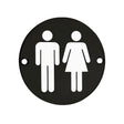High quality image of the Zoo Hardware - Sex Symbol - Unisex - 76mm Dia - Powder Coated Matt Black | Sku. zss03-pcb | available to order from Trade Door Handles.