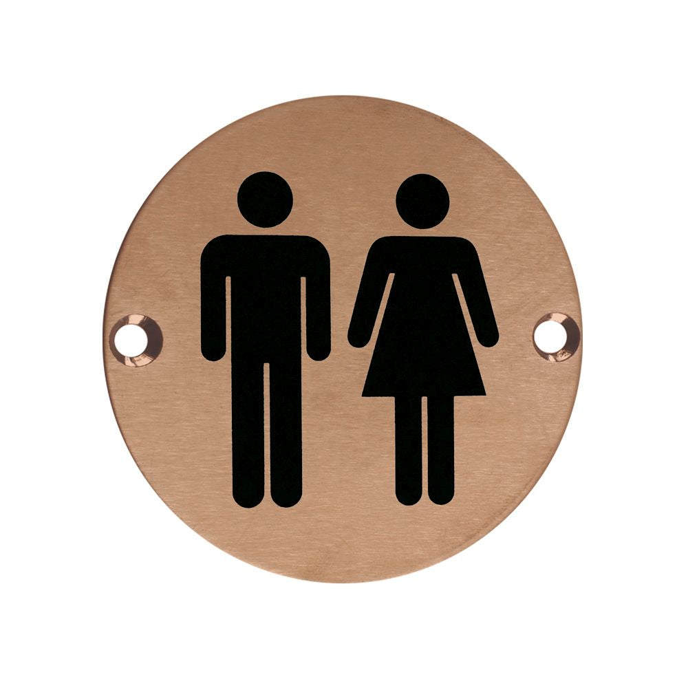 High quality image of the Zoo Hardware - Sex Symbol - Unisex - 76mm Dia - PVD Satin Bronze | Sku. zss03-pvdbz | available to order from Trade Door Handles.