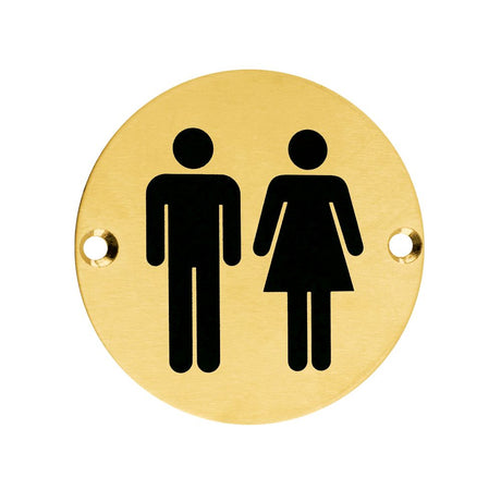 High quality image of the Zoo Hardware - Sex Symbol - Unisex - 76mm - Dia PVD Satin Brass | Sku. zss03-pvdsb | available to order from Trade Door Handles.