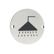 High quality image of the Zoo Hardware - Signage - Shower - 76mm dia - Stain Stainless Steel | Sku. zss04ss | available to order from Trade Door Handles.