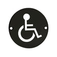 High quality image of the Zoo Hardware - Sex Symbol - Disabled - 76mm Dia - Powder Coated Matt Black | Sku. zss07-pcb | available to order from Trade Door Handles.
