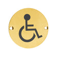 High quality image of the Zoo Hardware - Sex Symbol - Disabled - 76mm - Dia PVD Satin Brass | Sku. zss07-pvdsb | available to order from Trade Door Handles.