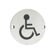 High quality image of the Zoo Hardware - Sex Symbol - Disabled - 76mm dia - Stain Stainless Steel | Sku. zss07ss | available to order from Trade Door Handles.