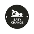 High quality image of the Zoo Hardware - Sex Symbol - Baby Change - 76mm Dia - Powder Coated Matt Black | Sku. zss08-pcb | available to order from Trade Door Handles.