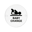 High quality image of the Zoo Hardware - Sex Symbol - Baby Change - 76mm - Powder Coated Matt White | Sku. zss08-pcw | available to order from Trade Door Handles.