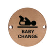 High quality image of the Zoo Hardware - Sex Symbol - Baby Change - 76mm Dia - PVD Satin Bronze | Sku. zss08-pvdbz | available to order from Trade Door Handles.