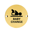 High quality image of the Zoo Hardware - Sex Symbol - Baby Change - 76mm - Dia PVD Satin Brass | Sku. zss08-pvdsb | available to order from Trade Door Handles.