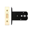 High quality image of the Zoo Hardware - Flat Dead lock - 102mm C/W Forend and Strike - PVD Brass | Sku. zukfd102pvd | available to order from Trade Door Handles.
