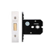 High quality image of the Zoo Hardware - Flat Dead lock - 76mm C/W Forend and Strike - Stain Stainless Steel | Sku. zukfd76ss | available to order from Trade Door Handles.