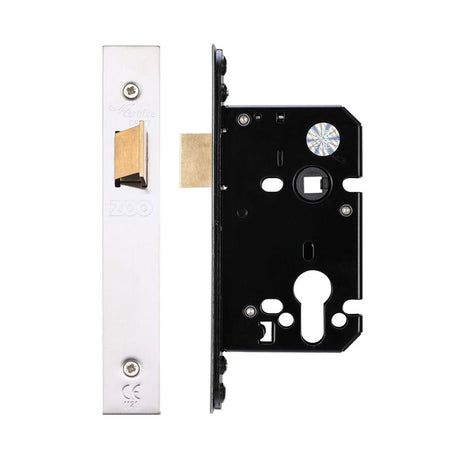 High quality image of the Zoo Hardware - Upright Latch - 64mm C/W Forend and Strike - Stain Stainless Steel | Sku. zuku64ss | available to order from Trade Door Handles.