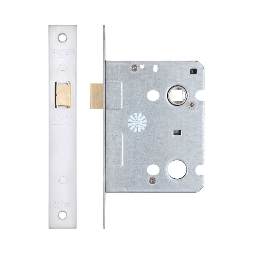 High quality image of the Zoo Hardware - Mortice Upright Latch, 76mm - Square, - Stain Stainless Steel | Sku. zulc76ss | available to order from Trade Door Handles.
