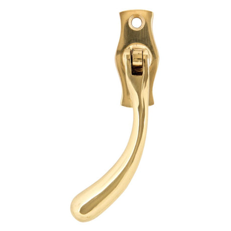 This is an image showing From The Anvil - Polished Brass Peardrop Espag - LH available from trade door handles, quick delivery and discounted prices