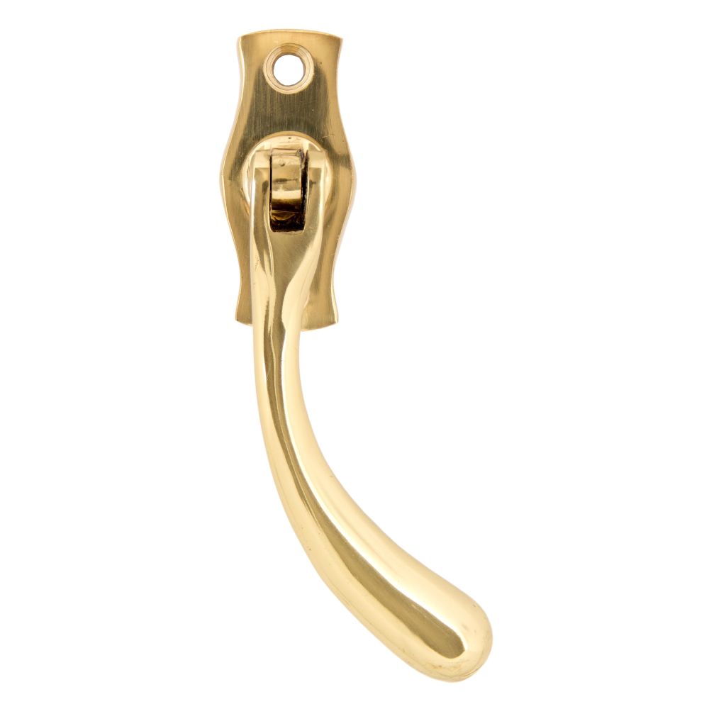 This is an image showing From The Anvil - Polished Brass Peardrop Espag - RH available from trade door handles, quick delivery and discounted prices