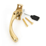 This is an image showing From The Anvil - Polished Brass Peardrop Espag - RH available from trade door handles, quick delivery and discounted prices