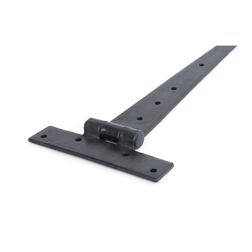 This is an image showing From The Anvil - Beeswax 12" Penny End T Hinge (pair) available from trade door handles, quick delivery and discounted prices