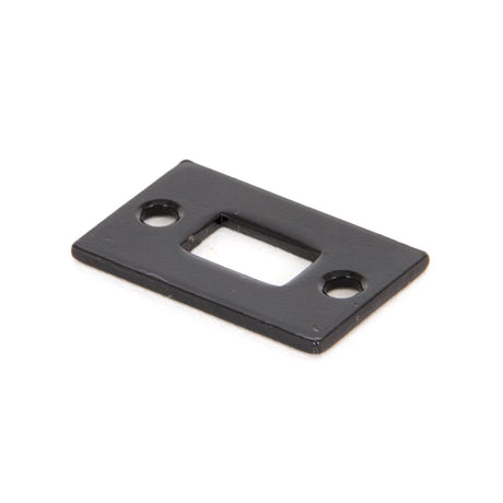 This is an image showing From The Anvil - Black Mortice Plate for 4" Cranked Bolt available from trade door handles, quick delivery and discounted prices