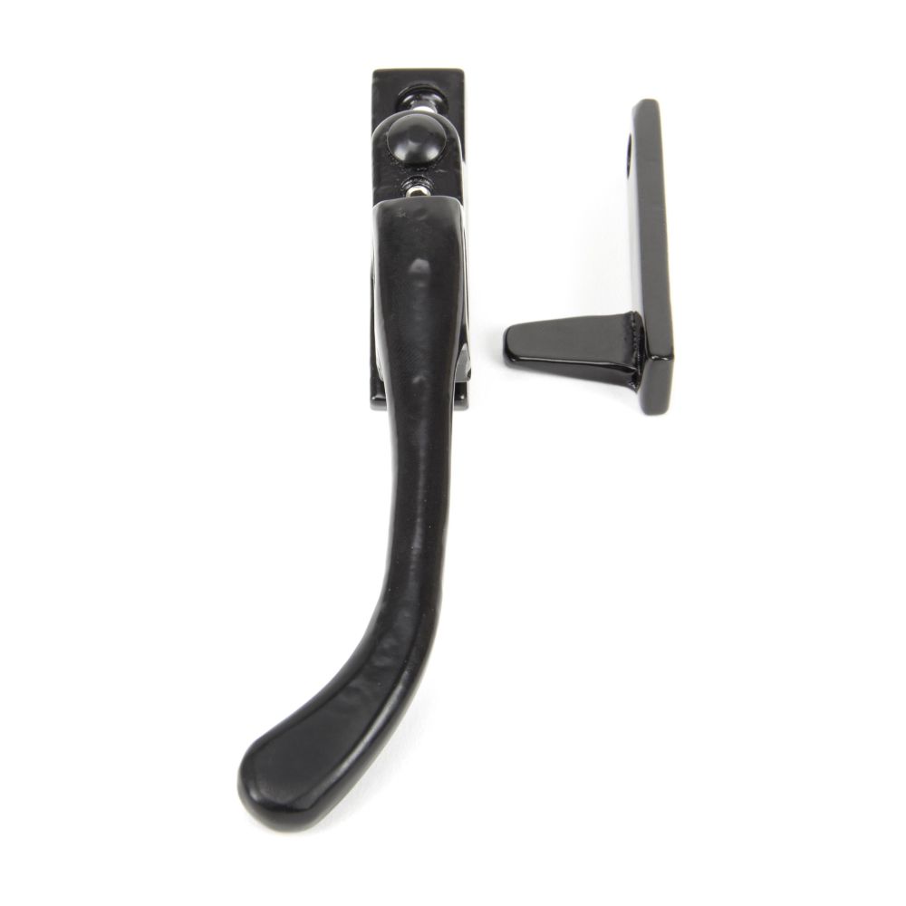 This is an image showing From The Anvil - Black Night-Vent Locking Peardrop Fastener - LH available from trade door handles, quick delivery and discounted prices