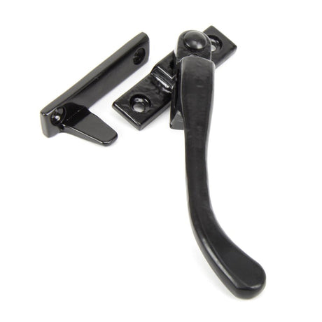 This is an image showing From The Anvil - Black Night-Vent Locking Peardrop Fastener - RH available from trade door handles, quick delivery and discounted prices