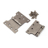 This is an image showing From The Anvil - Pewter 4" x 3" x 5" Parliament Hinge (pair) ss available from trade door handles, quick delivery and discounted prices