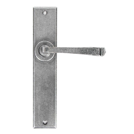 This is an image showing From The Anvil - Pewter Large Avon Lever Latch Set available from trade door handles, quick delivery and discounted prices