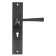 This is an image showing From The Anvil - Black Large Avon Lever Lock Set available from trade door handles, quick delivery and discounted prices