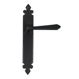 This is an image showing From The Anvil - Black Cromwell Lever Latch Set available from trade door handles, quick delivery and discounted prices