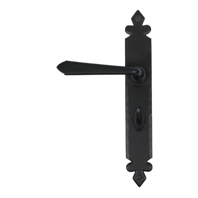 This is an image showing From The Anvil - Black Cromwell Lever Bathroom Set available from trade door handles, quick delivery and discounted prices