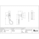 This is an image showing From The Anvil - Beeswax Shepherd's Crook Fastener available from trade door handles, quick delivery and discounted prices