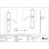 This is an image showing From The Anvil - Black Gothic Curved Sprung Lever Bathroom Set available from trade door handles, quick delivery and discounted prices