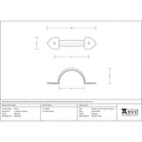 This is an image showing From The Anvil - Beeswax 4" Gothic D Handle available from trade door handles, quick delivery and discounted prices