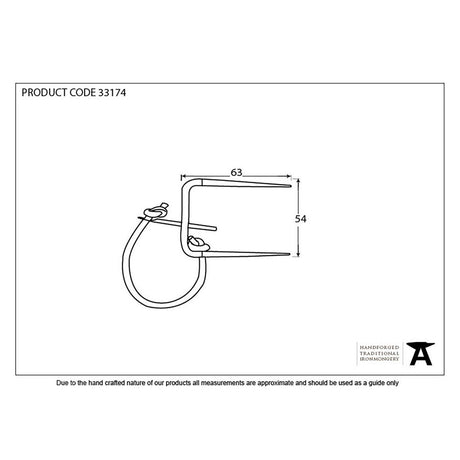 This is an image showing From The Anvil - Black Locking Staple Pin available from trade door handles, quick delivery and discounted prices