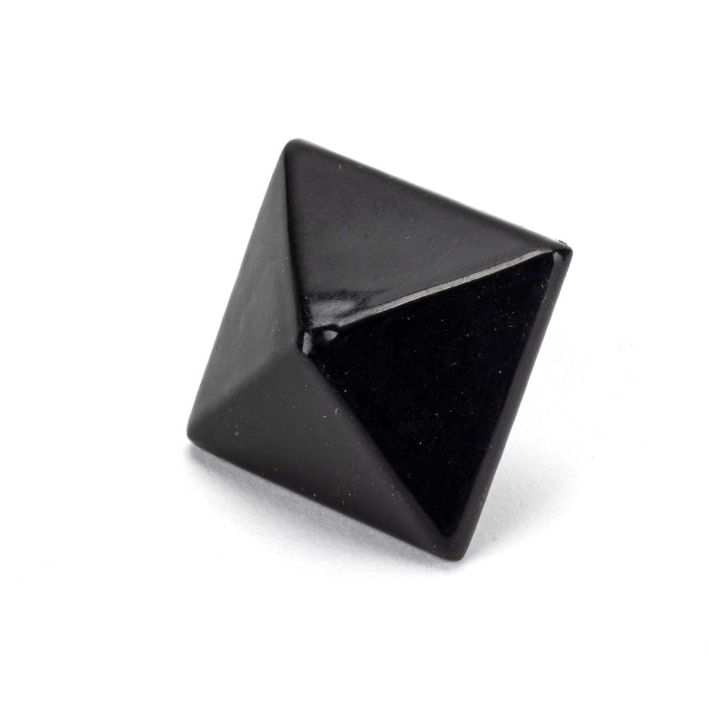 This is an image showing From The Anvil - Black Pyramid Door Stud - Large available from trade door handles, quick delivery and discounted prices