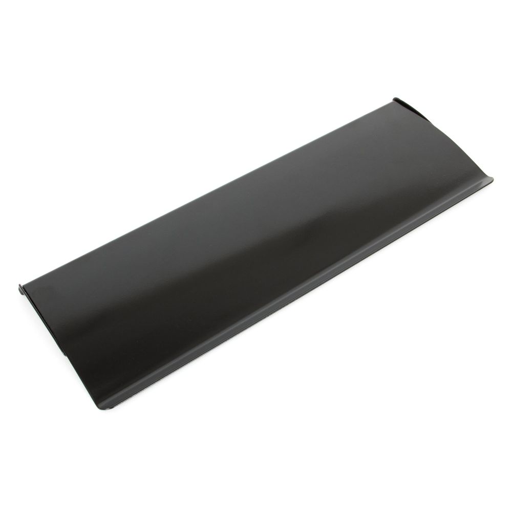 This is an image showing From The Anvil - Black Large Letter Plate Cover available from trade door handles, quick delivery and discounted prices