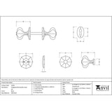 This is an image showing From The Anvil - Black Octagonal Mortice/Rim Knob Set available from trade door handles, quick delivery and discounted prices