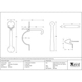 High quality image of From The Anvil - Black Heavy Bean Thumblatch | Sku. 33253 | Trade Door Handles, Kendal.