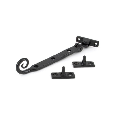 This is an image showing From The Anvil - Black 8" Handmade Monkeytail Stay available from trade door handles, quick delivery and discounted prices