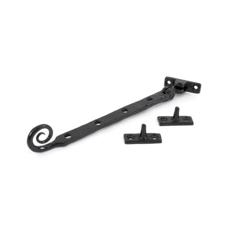 This is an image showing From The Anvil - Black 10" Handmade Monkeytail Stay available from trade door handles, quick delivery and discounted prices