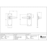 This is an image showing From The Anvil - Black Oak Lever Latch Set available from trade door handles, quick delivery and discounted prices