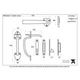 This is an image showing From The Anvil - Black Cast Thumblatch Set with Chain available from trade door handles, quick delivery and discounted prices