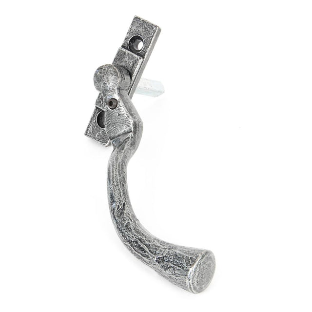 This is an image showing From The Anvil - Pewter Large 16mm Peardrop Espag - RH available from trade door handles, quick delivery and discounted prices