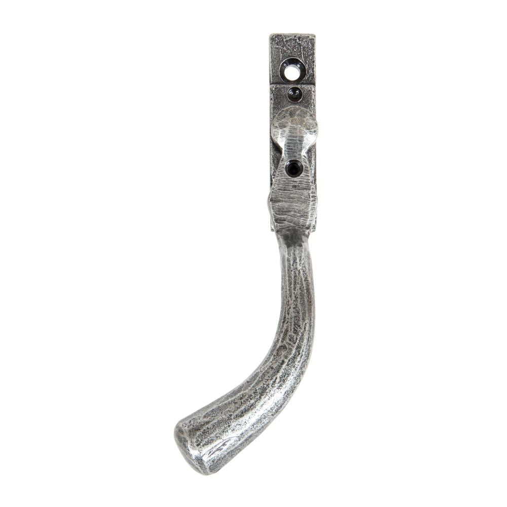 This is an image showing From The Anvil - Pewter Large 16mm Peardrop Espag - LH available from trade door handles, quick delivery and discounted prices