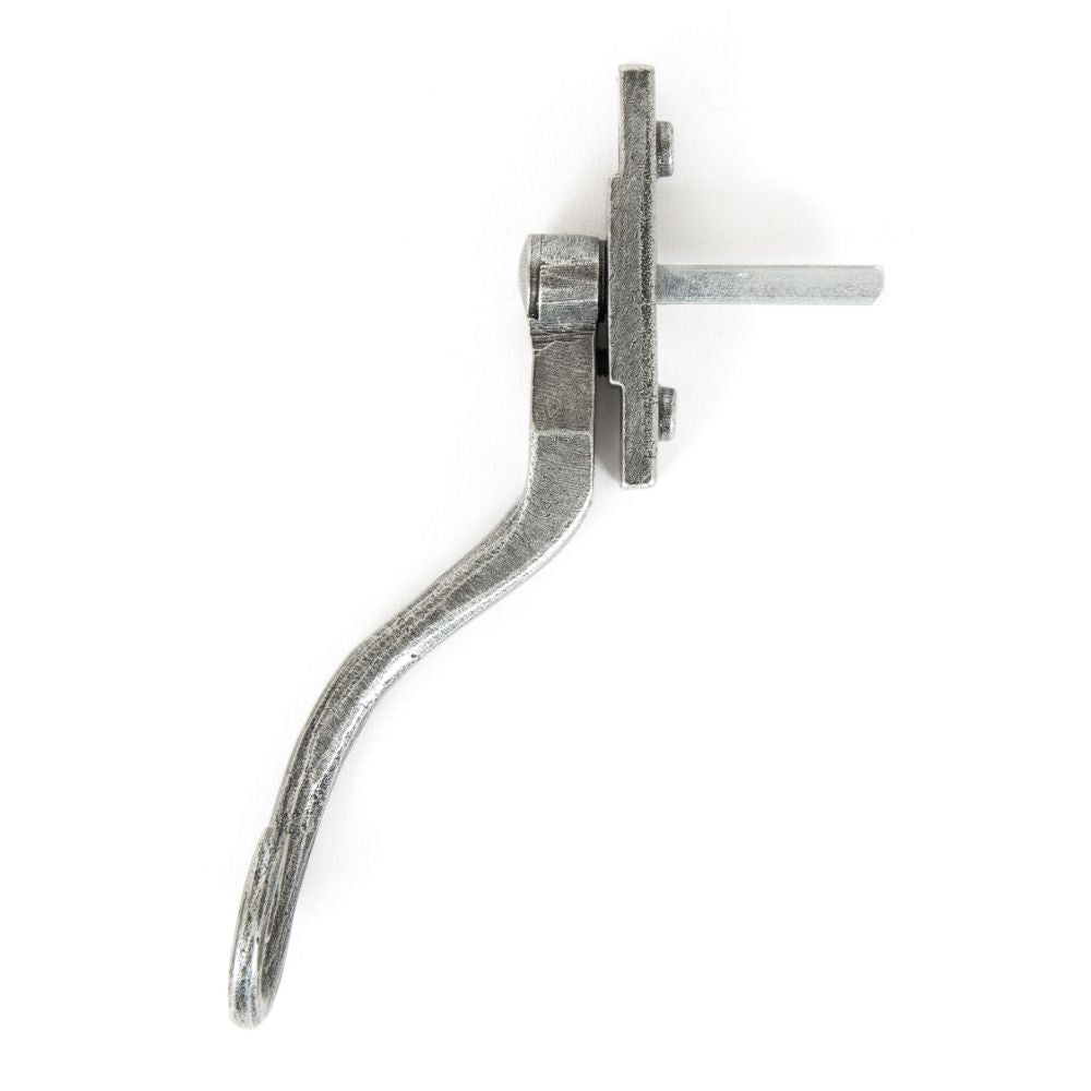 This is an image showing From The Anvil - Pewter Large 16mm Monkeytail Espag - RH available from trade door handles, quick delivery and discounted prices