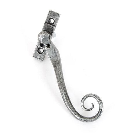 This is an image showing From The Anvil - Pewter Large 16mm Monkeytail Espag - RH available from trade door handles, quick delivery and discounted prices