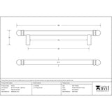 This is an image showing From The Anvil - Natural Smooth 220mm Bar Pull Handle available from trade door handles, quick delivery and discounted prices