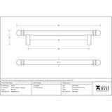 This is an image showing From The Anvil - Beeswax 220mm Bar Pull Handle available from trade door handles, quick delivery and discounted prices