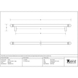 This is an image showing From The Anvil - Beeswax 344mm Bar Pull Handle available from trade door handles, quick delivery and discounted prices