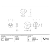 This is an image showing From The Anvil - Natural Smooth Octagonal Cabinet Knob - Large available from trade door handles, quick delivery and discounted prices